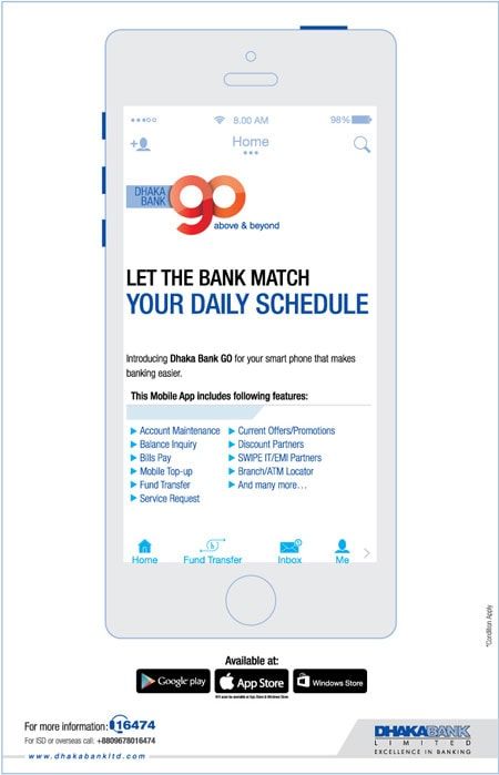 Dhaka Bank static ad: Print ad for Dhaka Bank Go, 2018.