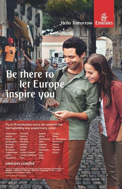 Emirates Airlines static ad: Print ad for Emirates Airlines, 2015.