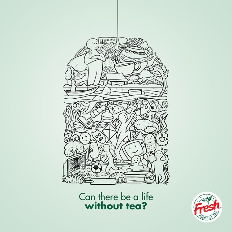 Fresh Premium Tea digital display: Tea is integrated in every aspect of our life.