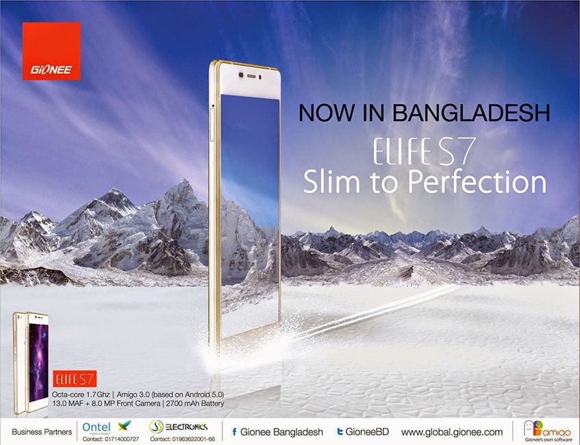 Gionee print ad: Print ad for Gionee, 2015.