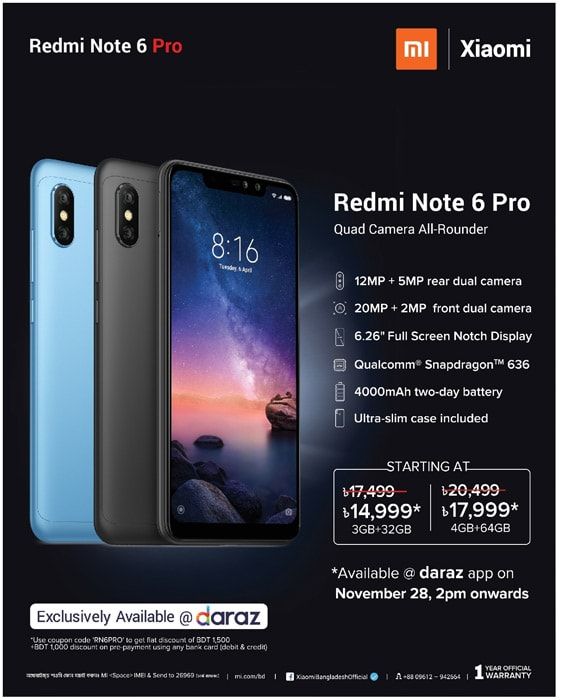 Redmi print ad: Print ad for Redmi Note 6, 2018.