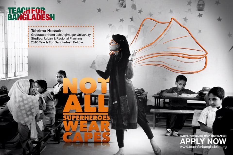 Teach For Bangladesh digital display: Teach For Bangladesh - Not all Superheroes Wear Capes!