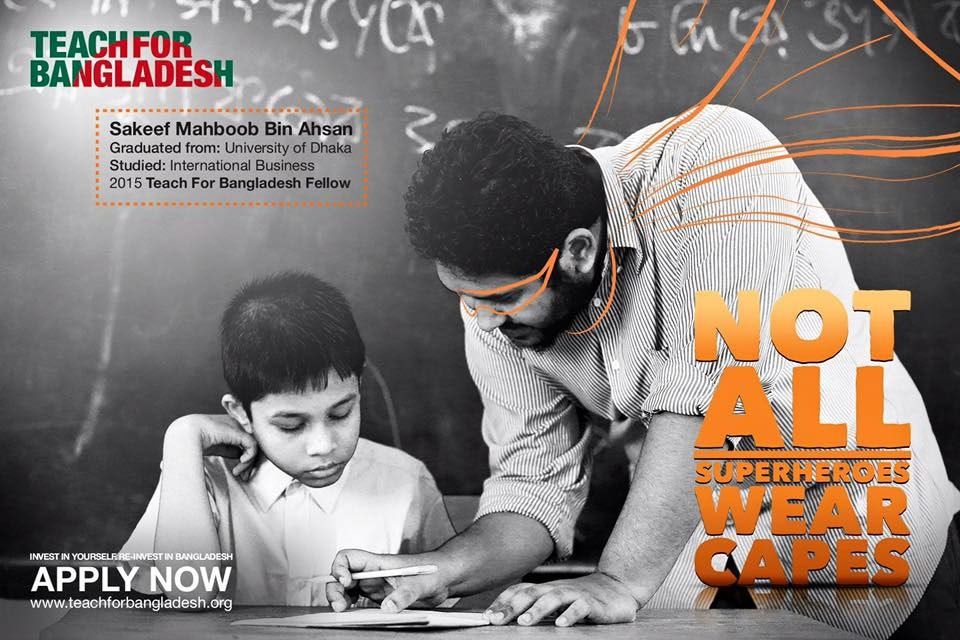Teach For Bangladesh digital display: Teach For Bangladesh - Not all Superheroes Wear Capes!