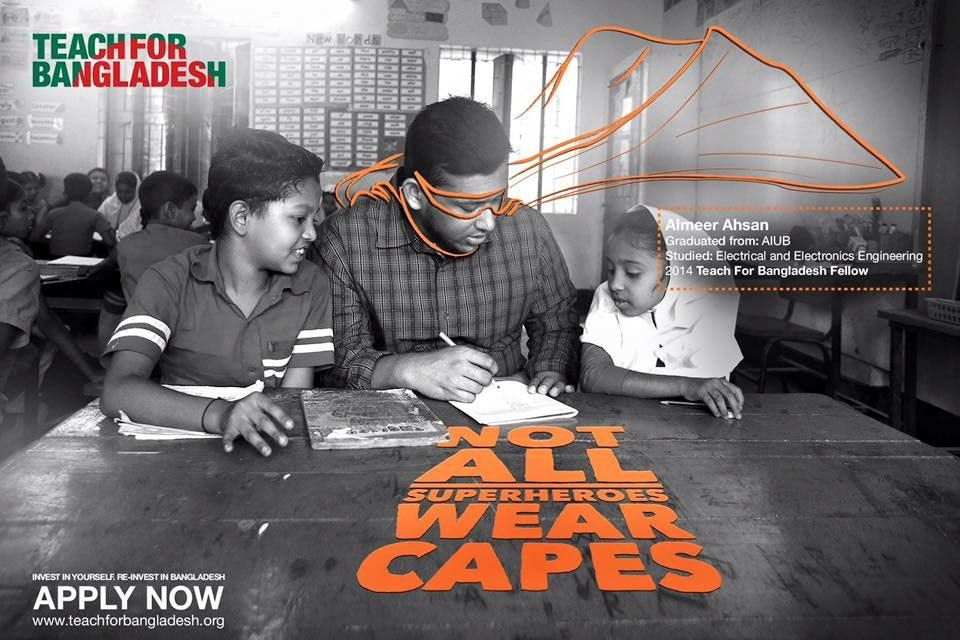 Teach For Bangladesh digital display: Teach For Bangladesh - Not all Superheroes Wear Capes!