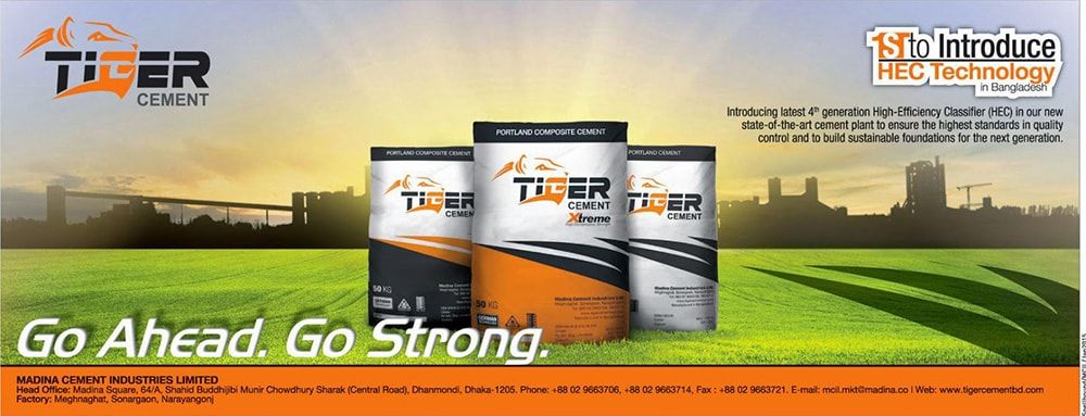 Tiger Cement static ad: Print ad for Tiger Cement, 2015.
