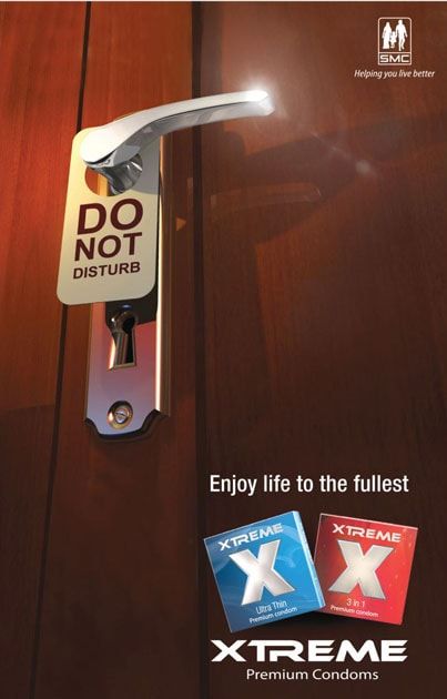 Xtreme Premium Condoms print ad: Print ad for Xtreme Premium Condoms, 2015.