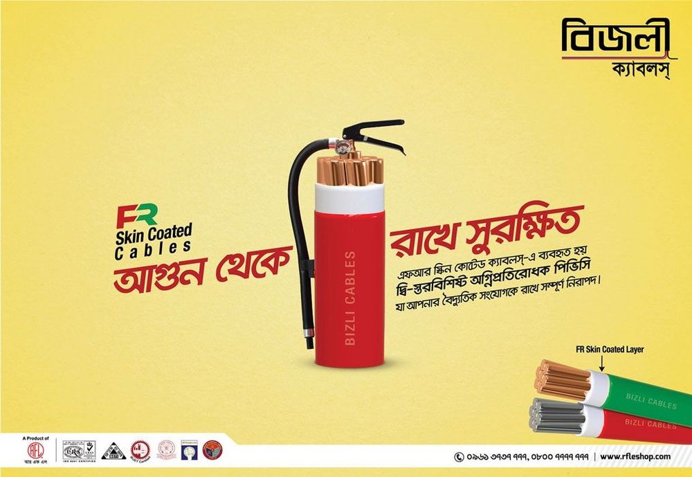 Bizli Cables static ad: Print ad for Bizli Cables, 2018.