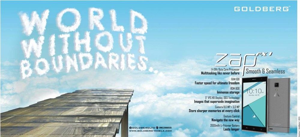 Goldberg Zap FX1 print ad: Print ad for Goldberg Zap FX1, 2015.