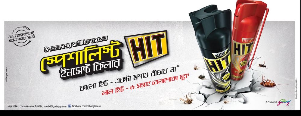 HIT Insect Killer static ad: Print ad for HIT Insect Killer, 2014.