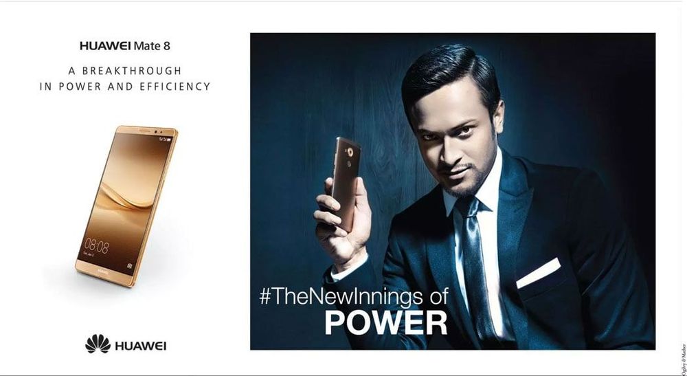 Huawei print ad: Huawei Mate 8 Press ad with Shakib Al Hasan