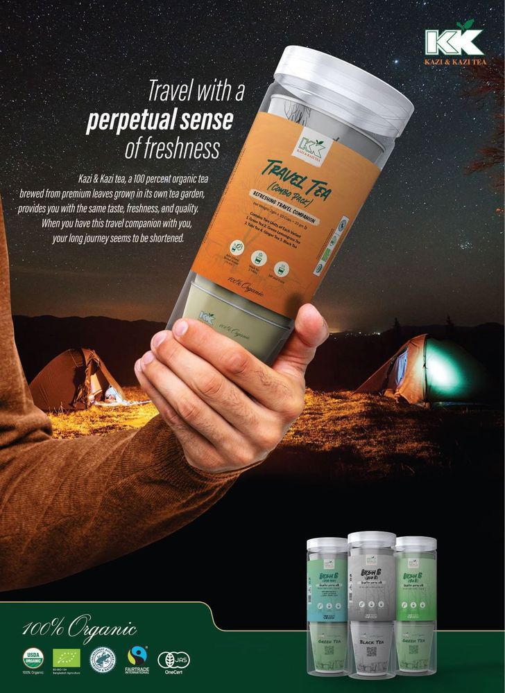 Kazi & Kazi Tea static ad: Print ad for Kazi, 2024.