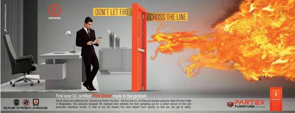 Partex Fire Door static ad: Partex Fire Door Press Ad
