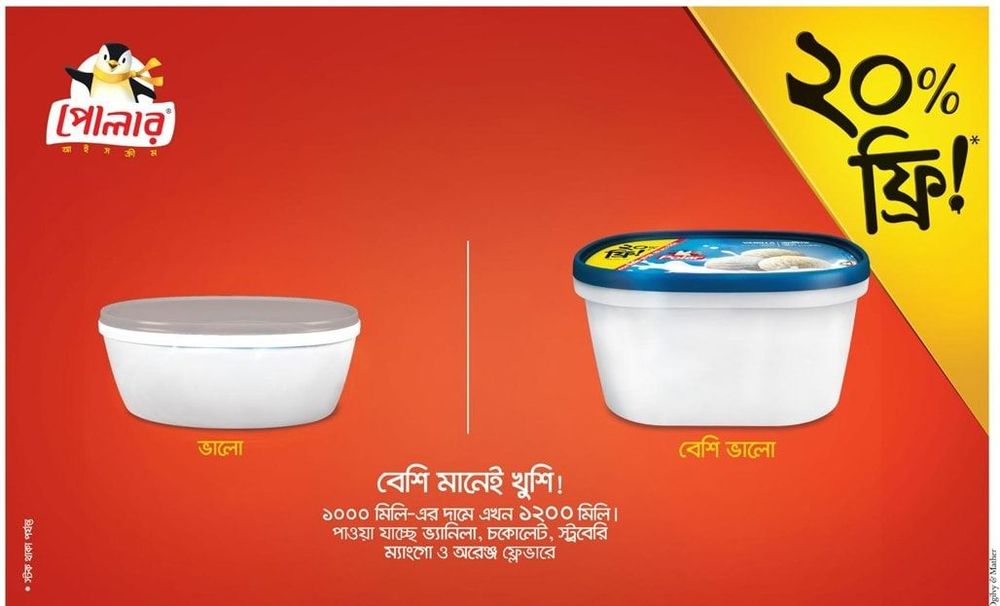 Polar print ad: Polar Ice Cream Consumer Promotion Press Ad, August 2017