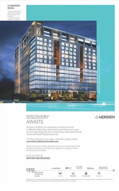 Le Meridien print ad: Print ad for Le Meridien, 2015.