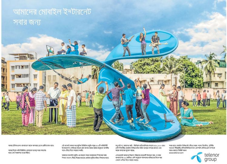 Telenor Group print ad: Print ad for Telenor Group, 2014.