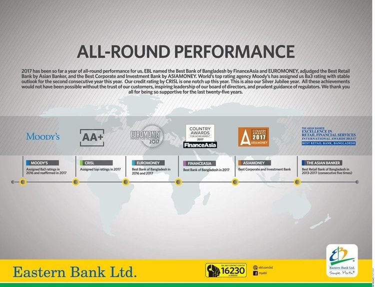 Eastern Bank print ad: Print ad for Eastern Bank Limited, 2017.