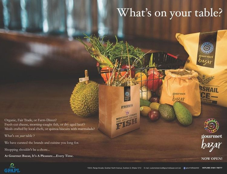 Gourmet Bazar print ad: Gourmet Bazar Press Ad, February 2017