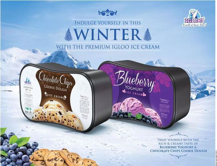 Igloo print ad: Indulge Yourself in this Winter With the Premium Igloo Ice Cream