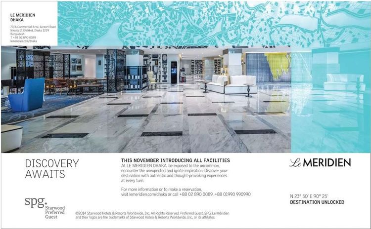 Le Meridien print ad: Print ad for Le Meridien, 2015.