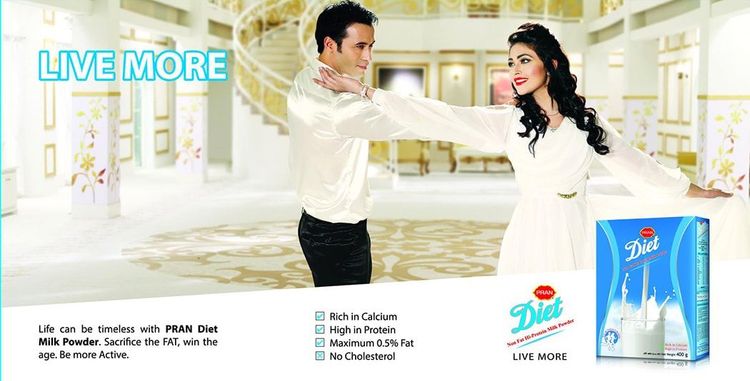 Pran Diet Milk Powder print ad: Brand Manager - Maksud Rahman