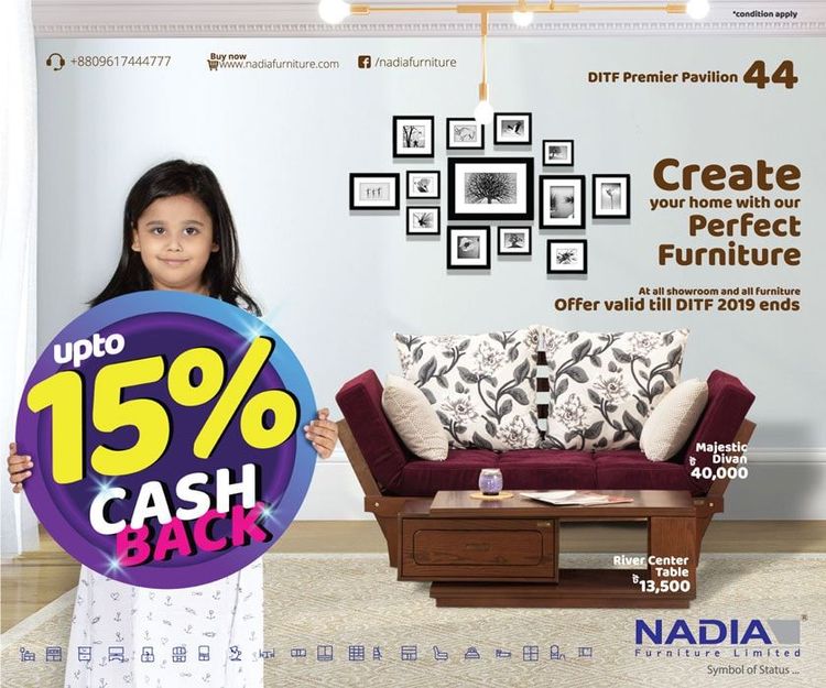 Nadia Furniture print ad: Print ad for Nadia Furniture, 2019.