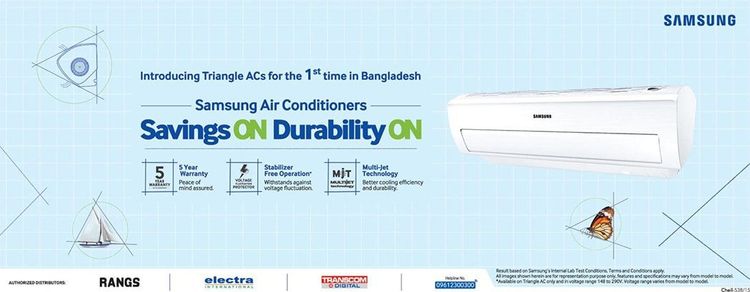 Samsung AC static ad: Print ad for Samsung AC, 2015.