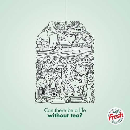 Fresh Premium Tea digital display: Tea is integrated in every aspect of our life.