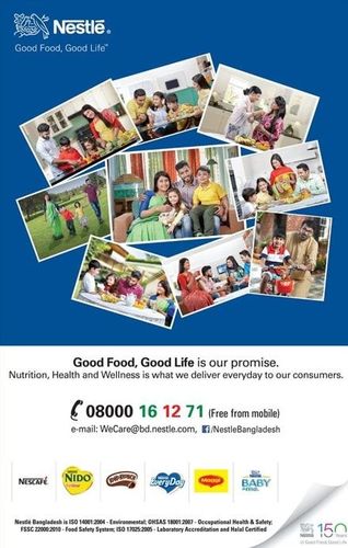 Nestle print ad: Print ad for Nestle Bangladesh, 2017.