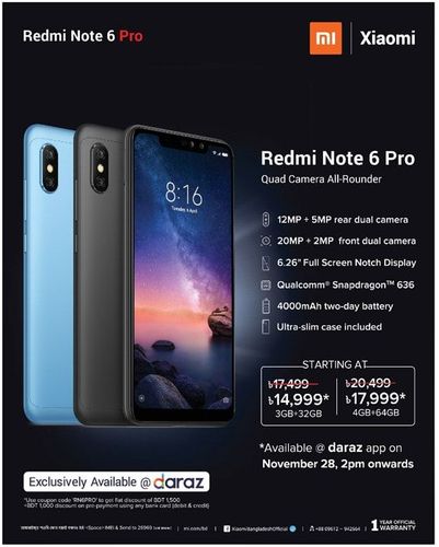 Redmi print ad: Print ad for Redmi Note 6, 2018.