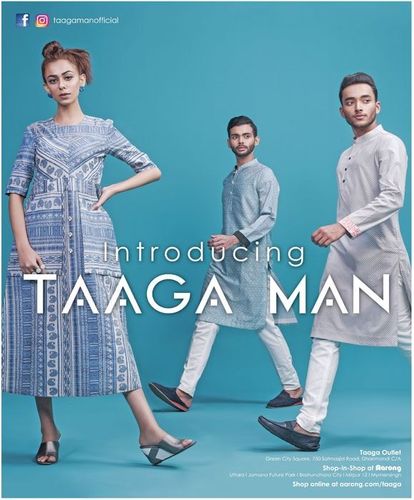 Taaga Man static ad: Print ad for Taaga Man, 2018.